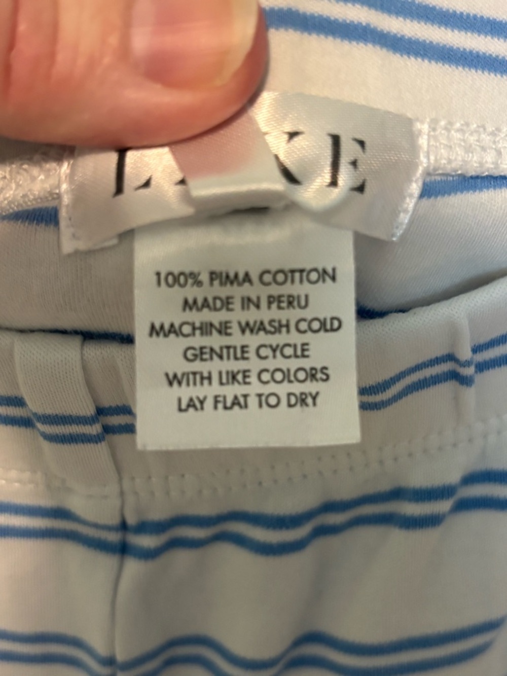 Lake pajamas pima Cotton pj striped bottoms Made in Peru women’s XL pull on - Picture 7 of 10